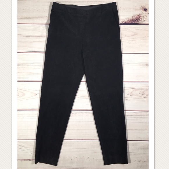 KARL LAGERFELD Black Fabric Suede Pants Size 4 - Picture 8 of 8